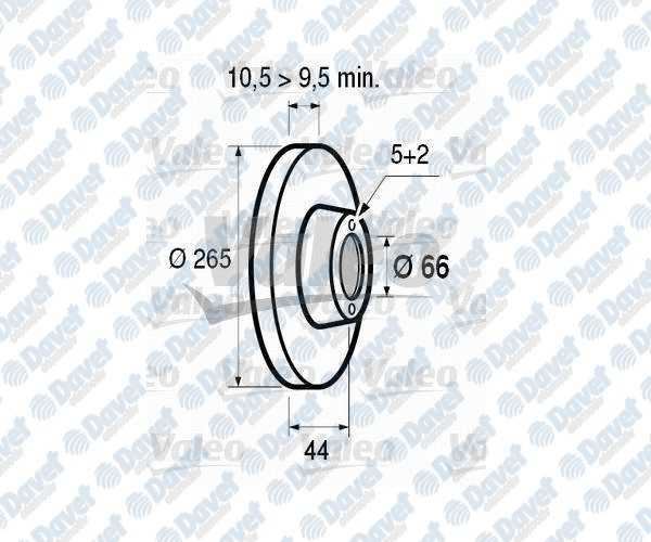 VALEO 186307 Fren Diski Arka Duz 265mm Laguna 1.8 2.0 94->  ####